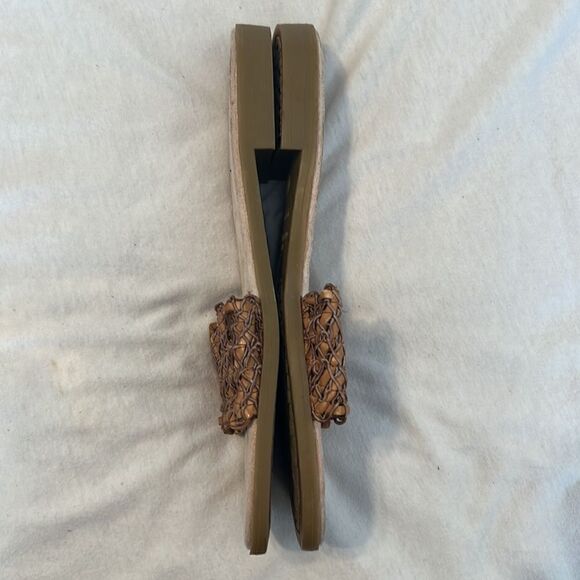 Montego Bay size 81/2 W comfy tan and brown slide sandals look new - Picture 10 of 17